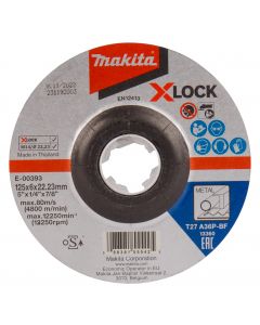Makita E-00393 Disco de amolar X-LOCK 125x22.23x6.0mm acero