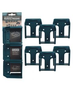 Stealth Mount Soporte de batería para Makita 18V LXT, paquete de 6 azul