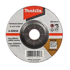 Disco de corte Makita A-80656 125x6mm acero inoxidable