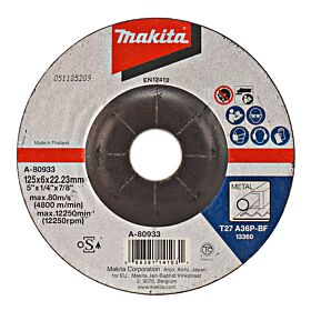 Makita A-80933 Disco de corte 125x6,0mm acero
