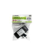 014253 Enchufe duo reductor + RA (vertical) negro