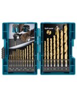 Makita D-67527 Juego de brocas para metal HSS-TiN de 19 piezas