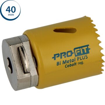 Sierra de corona ProFit BiMetal PLUS 40 mm con dientes regulares.