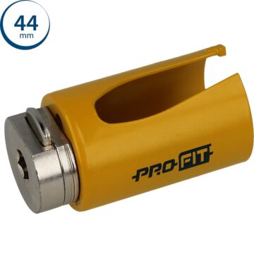 Sierra de corona multiusos ProFit de 44 mm con dientes de metal duro.