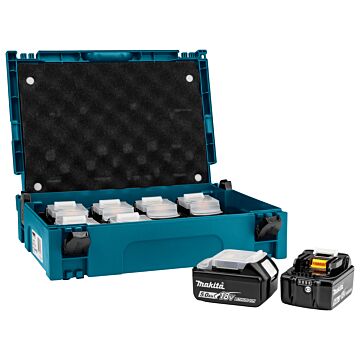 Makita Almacenamiento de la batería Mbox 8 piezas + 8x batería BL1850b