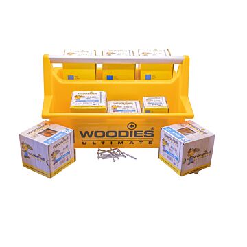 Maletín de transporte Woodies Ultimate que incluye 3.000 tornillos galvanizados