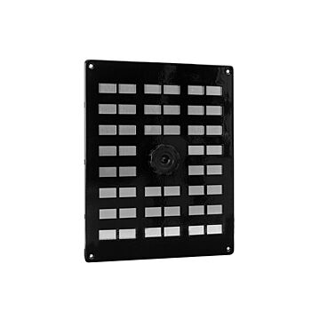 Nedco BV Rejilla corredera de aluminio 250x200mm con rejilla y mando giratorio, negro