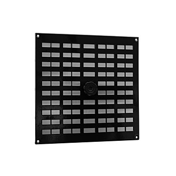 Nedco BV Rejilla corredera de aluminio 300x300mm con rejilla y mando giratorio, negro