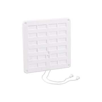 Nedco BV Rejilla de ventilación con cierre 200x200mm PS, plástico blanco