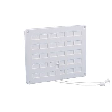 Nedco BV Rejilla de ventilación con cierre 300x250mm con malla PS, plástico blanco