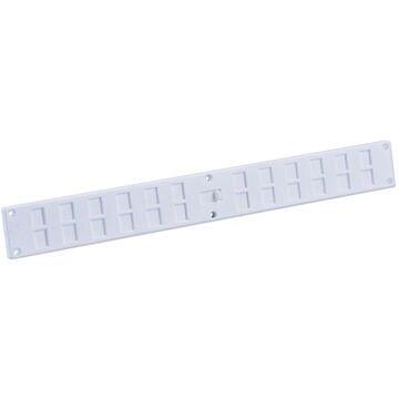 Nedco BV Rejilla de ventilación con cierre 370x40mm con malla PS, plástico blanco