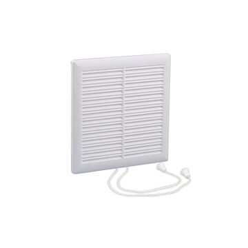 Nedco BV Rejilla de ventilación con cierre 160x160mm De Luxe PS, plástico blanco