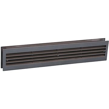 Nedco BV Rejilla de ventilación de puerta 455x90mm PS, plástico acero inoxidable