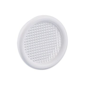 Nedco BV Rejilla de ventilación ø 45mm con collar PS, plástico blanco