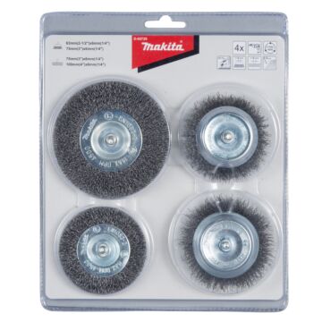 Makita D-65729 Juego de escobillas 4 piezas bol/redondo