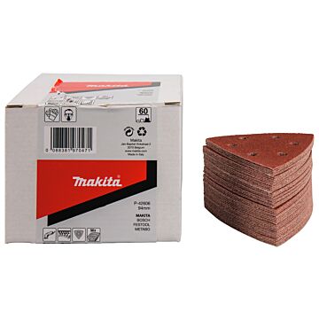 Makita P-42634 Hoja de lija 3-K 94 K120 Rojo Velcro