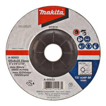 Makita A-80933 Disco de corte 125x6,0mm acero