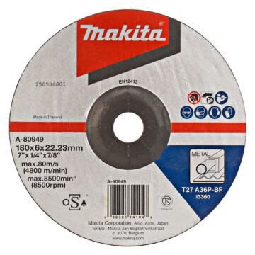 Makita A-80949 Disco de corte 180x6,0mm acero