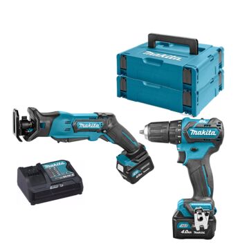Makita CLX215SAJ Juego combinado de taladro, atornilladora y sierra de 10,8 V
