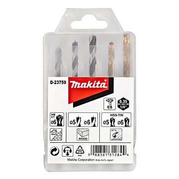 Makita D-23759 Juego de brocas 1/4" Forma E