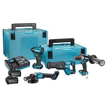 Makita DK401NX XGT 40 V Max Combiset taladrar, atornillar (impacto), serrar y amolar