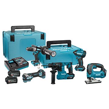 Makita DK402NX XGT 40 V Max juego combinado taladrar, atornillar (impacto), serrar