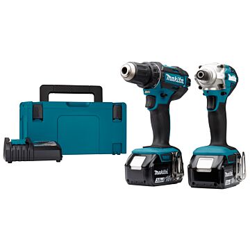 Makita DLX2339J 18 V Combiset para atornillar y taladrar en madera