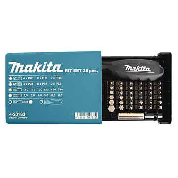 Juego de puntas de atornillar Makita P-20183 38 piezas