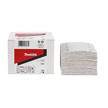 Makita P-42547 Hoja de lija 114x102 K120 Blanco Velcro