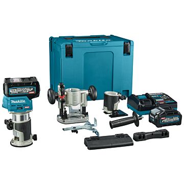 Makita RT001GM206 40 V Max Fresadora superior y de cantos